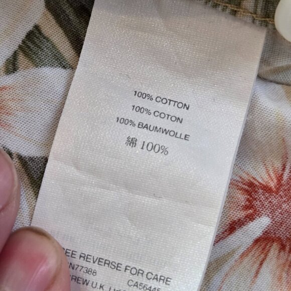 J Crew Men's Linen Shirt Size L Hawaiian Floral Tropical Classic Fit Multicolor - Picture 8 of 11